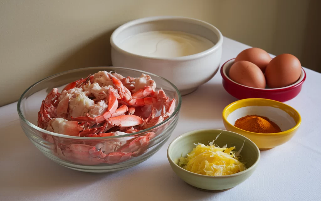 Ingredients Crab brulee recipe 
