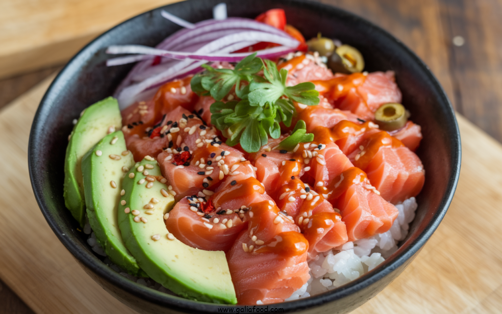 Spicy salmon poke recipe