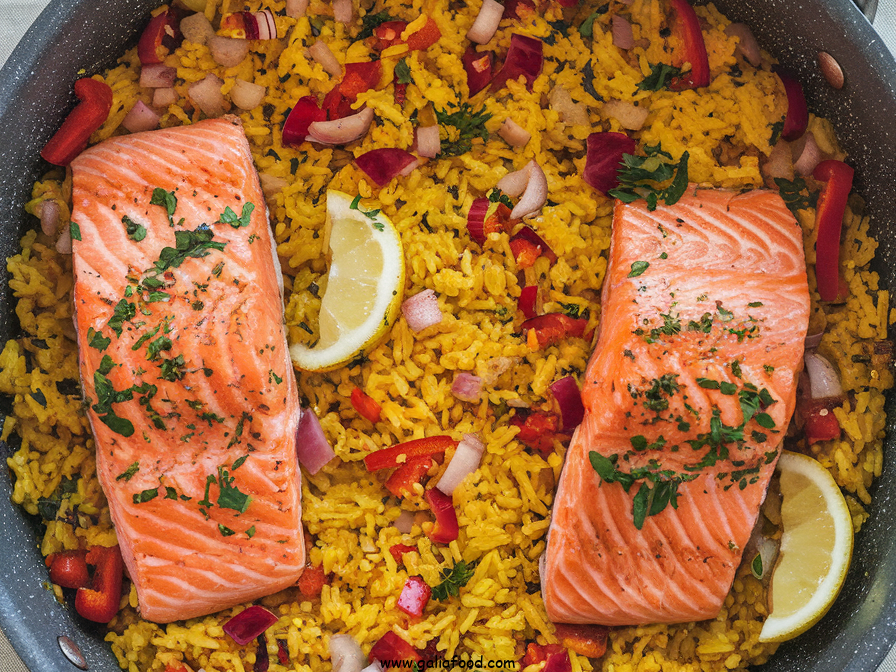 salmon and rice recipe, easy salmon recipes 