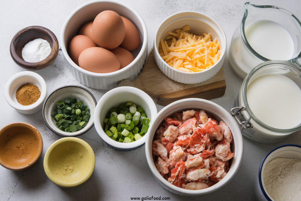 ingredients crab quiche recipe