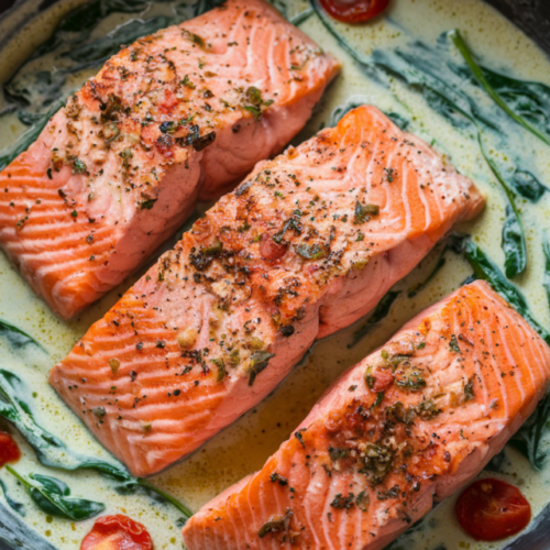 Creamy Tuscan salmon spinach recipe