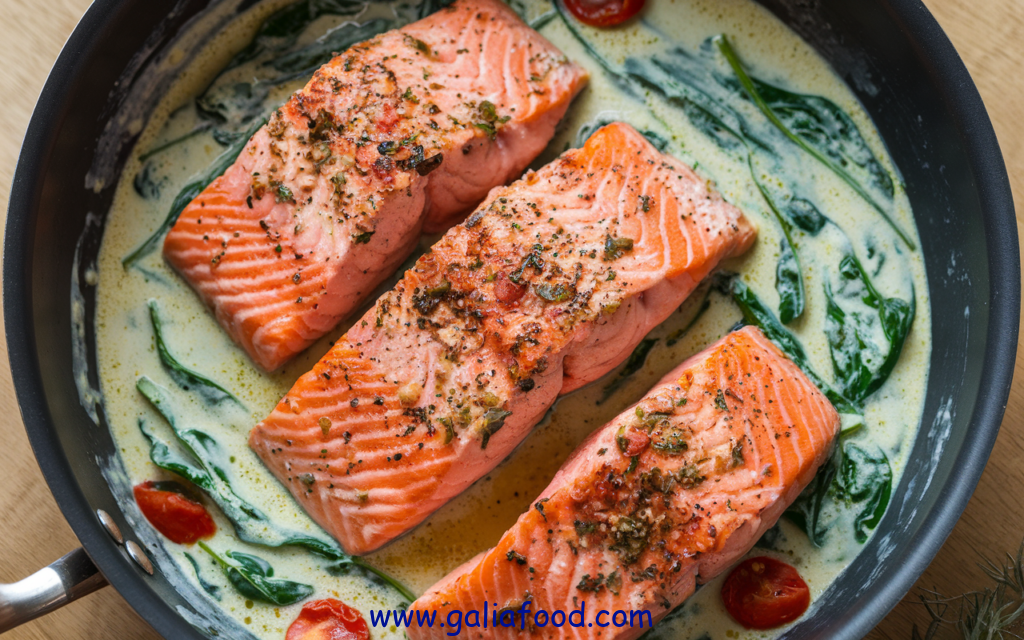 tuscan spinach salmon recipe