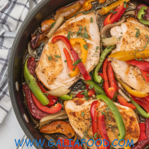 chicken peppers onions recipe​