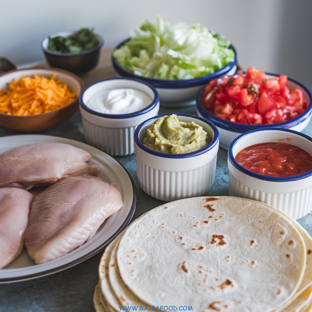 ingredients for the chicken tortillas recipe