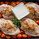 chicken and feta recipe in a oven dish